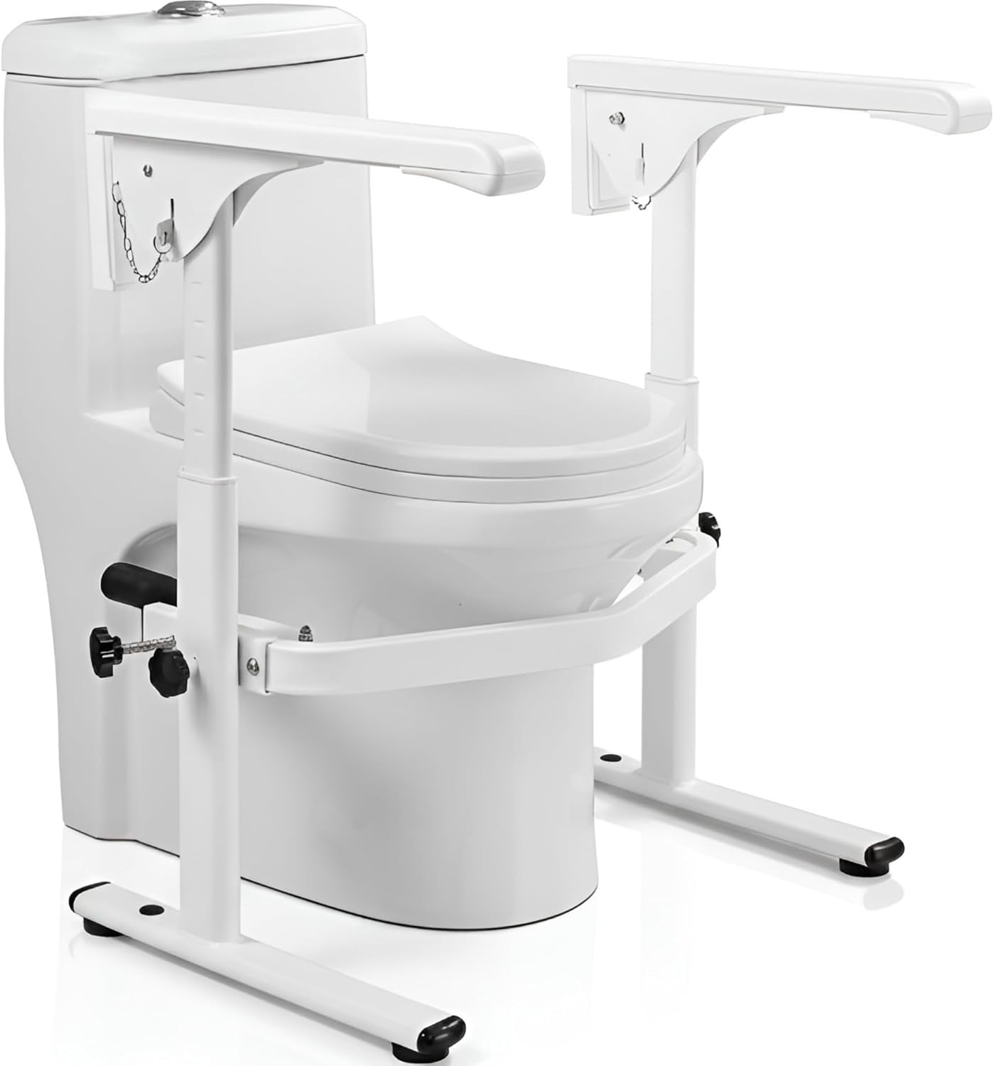 Toilet Seat Riser for Seniors Adjustable with Handles Heavy Duty ...