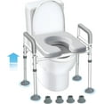 Toilet Seat Risers for Seniors Elongated, Raised Toilet Seat with