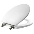 thumbnail image 1 of Toilet Seat Round White - 844BN 000 Never Loose Hinges, Durable Molded Wood, Easy Installation, Fits Standard Toilets, Made in USA, 1 of 7