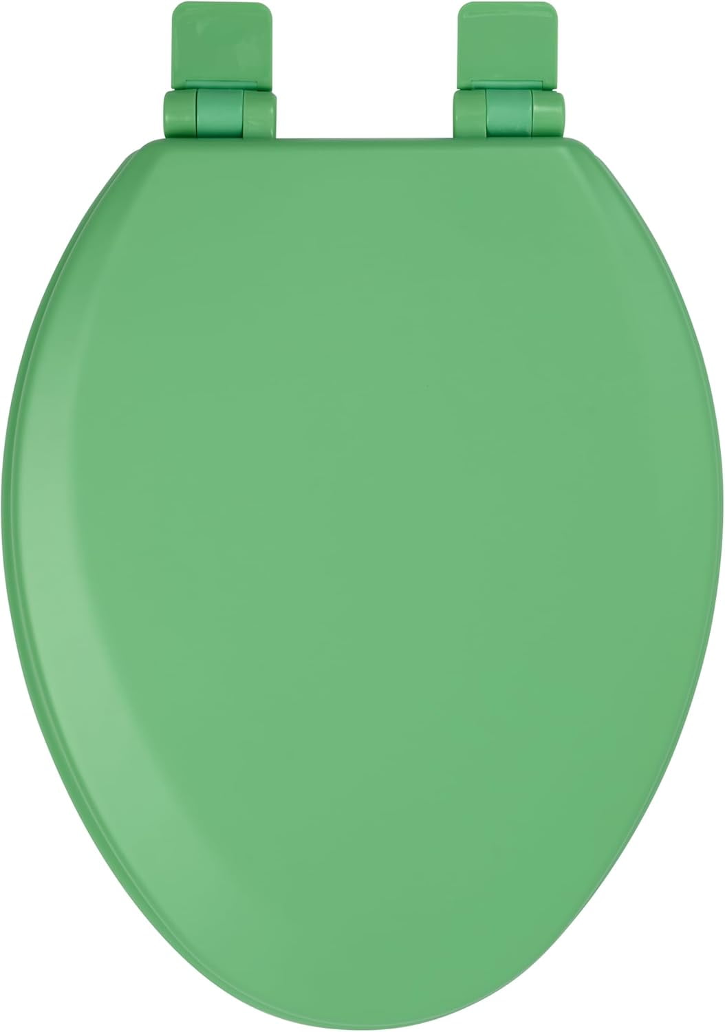 Toilet Seat, Slow Close, Soft Touch, Ultra-Smooth Matte Finish (No Orange-Peel Texture), Premium Moulded Wood, Quick Release,  (Green, Elongated)