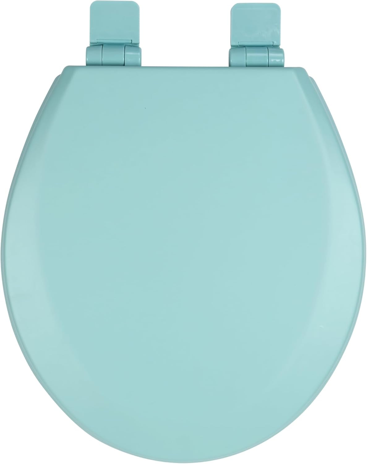 Toilet Seat, Slow Close, Soft Touch, Ultra-Smooth Matte Finish (No Orange-Peel Texture), Premium Moulded Wood, Quick Release, (Light Turquoise, Round)