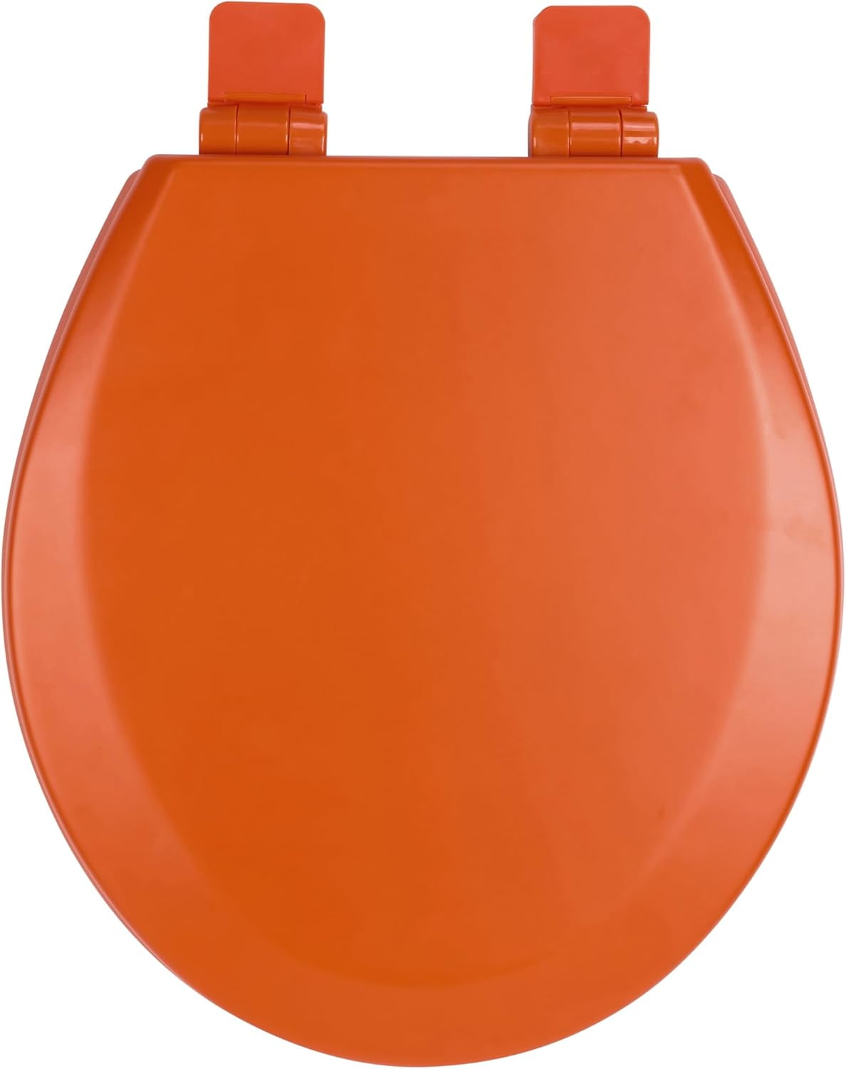 Toilet Seat, Slow Close, Soft Touch, Ultra-Smooth Matte Finish (No Orange-Peel Texture), Premium Moulded Wood, Quick Release,  (Orange, Round)