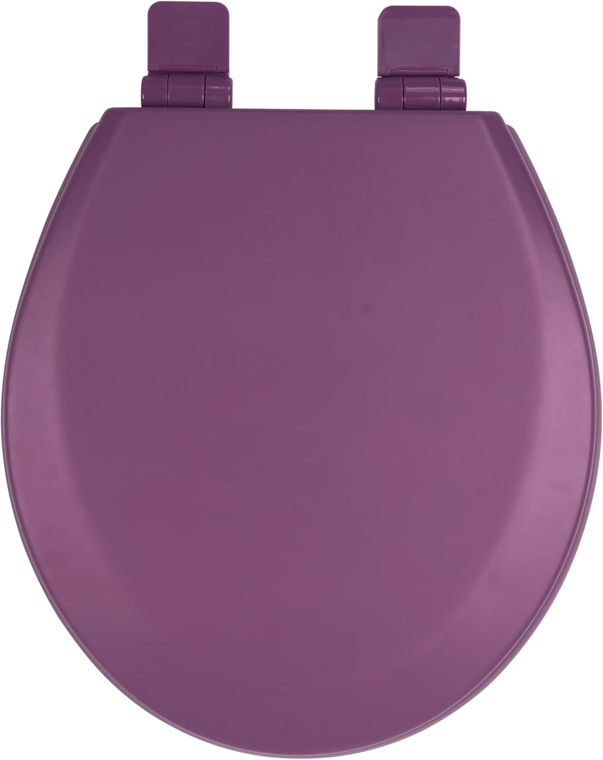 Toilet Seat, Slow Close, Soft Touch, Ultra-Smooth Matte Finish (No Orange-Peel Texture), Premium Moulded Wood, Quick Release,  (Purple, Round)
