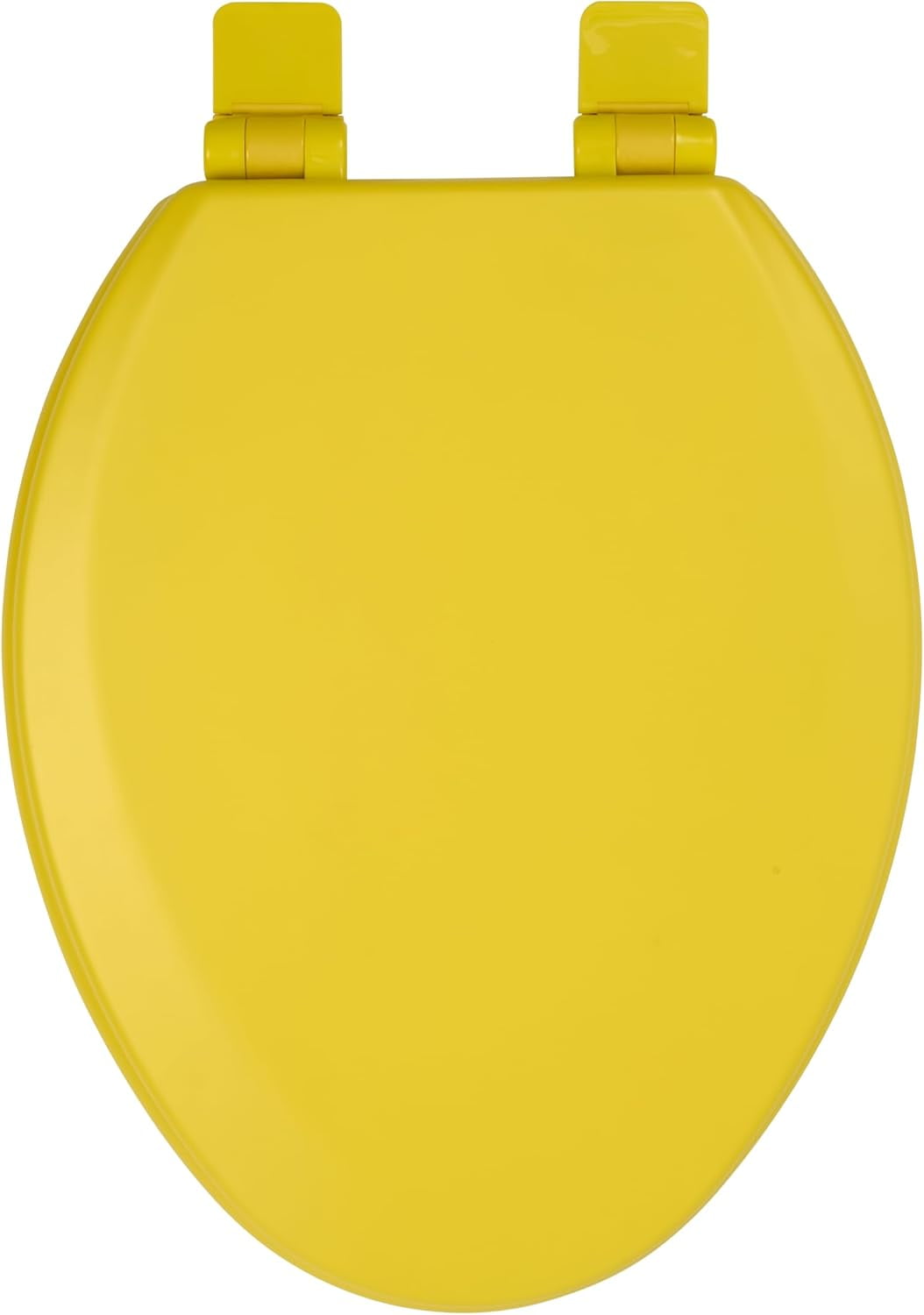 Toilet Seat, Slow Close, Soft Touch, Ultra-Smooth Matte Finish (No Orange-Peel Texture), Premium Moulded Wood, Quick Release,  (Yellow, Elongated)