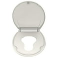 thumbnail image 1 of Toilet Seat, Soft Close Toilet Seat Quiet Lid, Quick-Release Hinges and Quick-Attach Hardware, Apartment Essentials, for Easy Clean and Stain-Resistant, 1 of 7