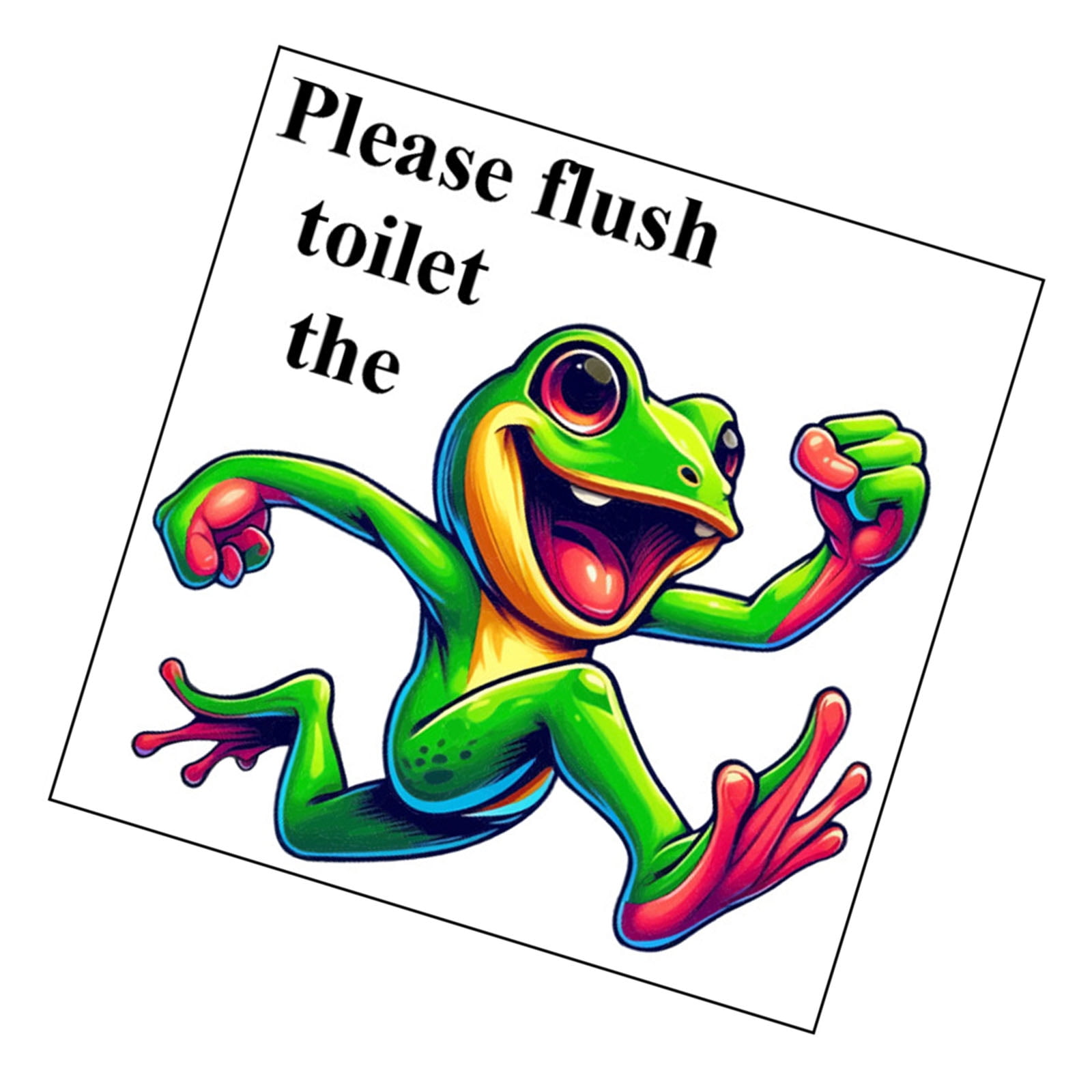 Bathroom Vinyl Toilet Decor Stickers Set of 4 | Décor Maniac
