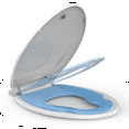 thumbnail image 1 of Toilet Seat with Toddler Potty Training Seat Built-In, for Both Child & Adult, Potty Training Seat, No Wiggle and Easy to Install, 19" Elongated Detachable Toddler Seat for Longtime Usage, Blue, 1 of 7