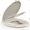 thumbnail image 1 of Toilet Seat with Toddler Potty Training Seat Built-In, for Both Child & Adult Seats, Potty Training Seat, No Wiggle and Easy to Install, 17" Round Detachable Toddler Seat for Longtime Usage, Almond, 1 of 7