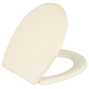 Toilet Seat Upgrade Round BR500-02 Heavy Duty Quiet Close, Durable, Stain-Resistant and Easy to Clean, Fits All Toilet Brands, Executive Series - Almond/Bone