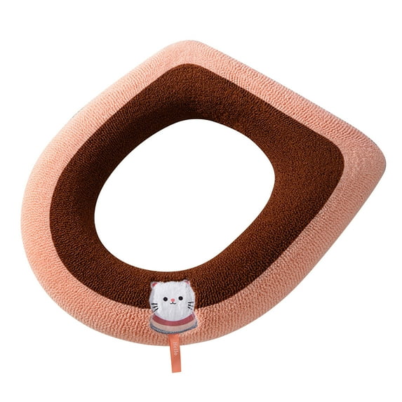 Toilet Seat Warmer Cover,Bathroom Soft Stretchable Washable Cloth Toilet Seat Cover Pad
