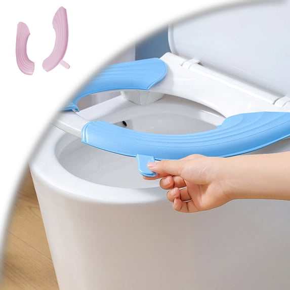 Toilet Seat Warmer, Elongated Toilet Seat Cover, Padded Toilet Seat Cushion, U-shaped Washable or Portable Toilet Lid Tank Cover