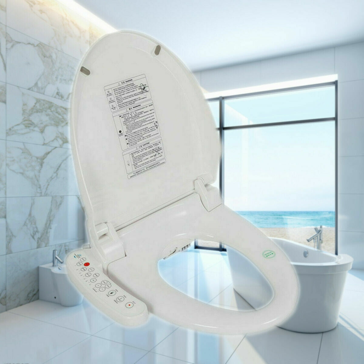 Toilet Seat  with Adjustable Water Temperature- Electric Smart Bidet Seat