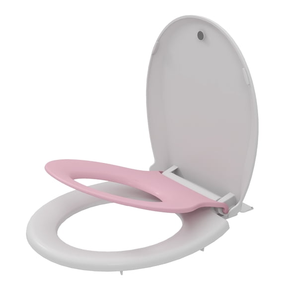 Toilet Seat with Built-In Toddler Potty Training Seat – Elongated Mother & Child Cover, Slow Close, Easy Install for Standard Toilets