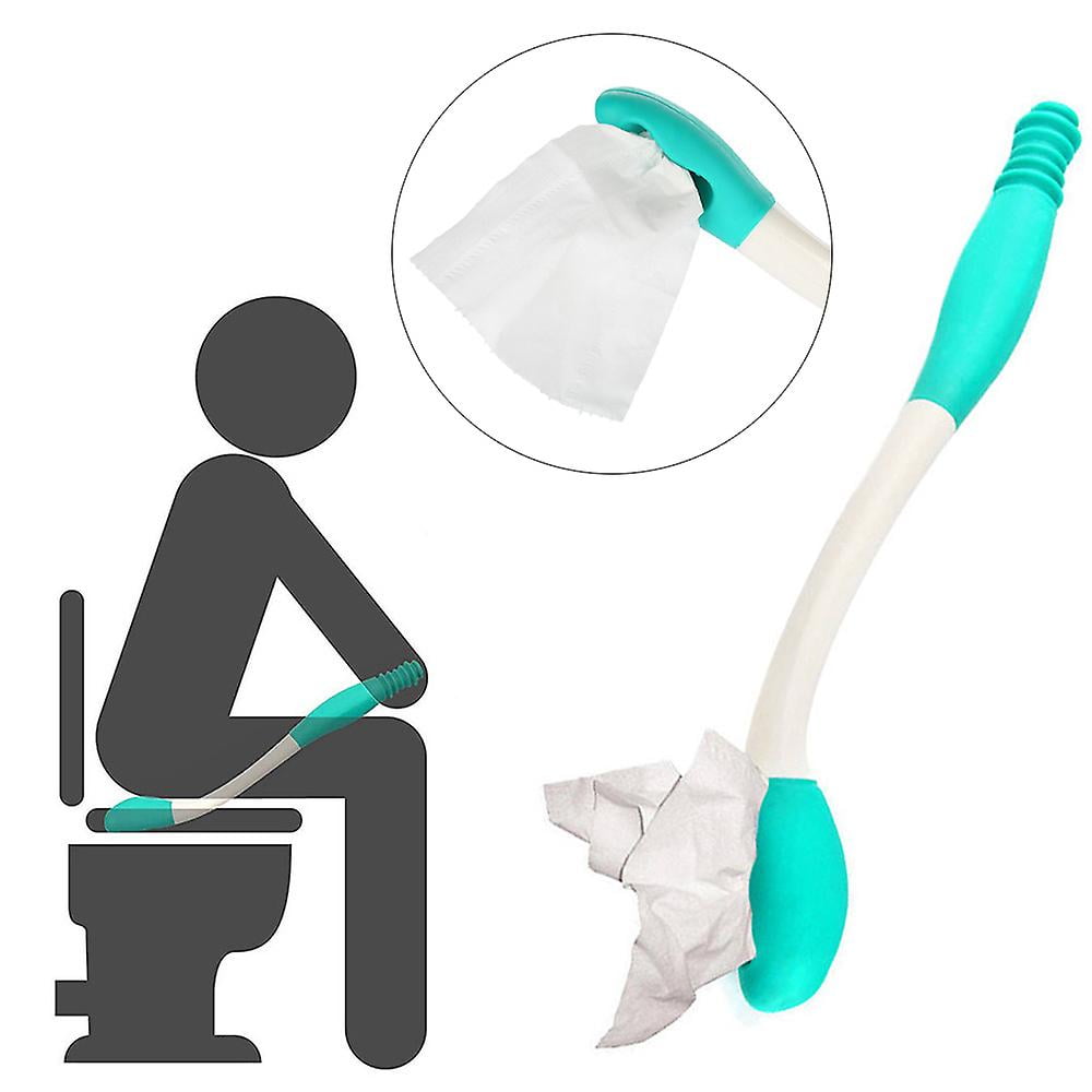Toilet Self Wipe Aid Long Reach Wipe Tissue Grip Helper Paper Holder
