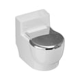 thumbnail image 1 of Toilet Shaped Pet Water Bowl Creative Drinking Dish for Cats and Small Dogs Indoor Use, 1 of 2