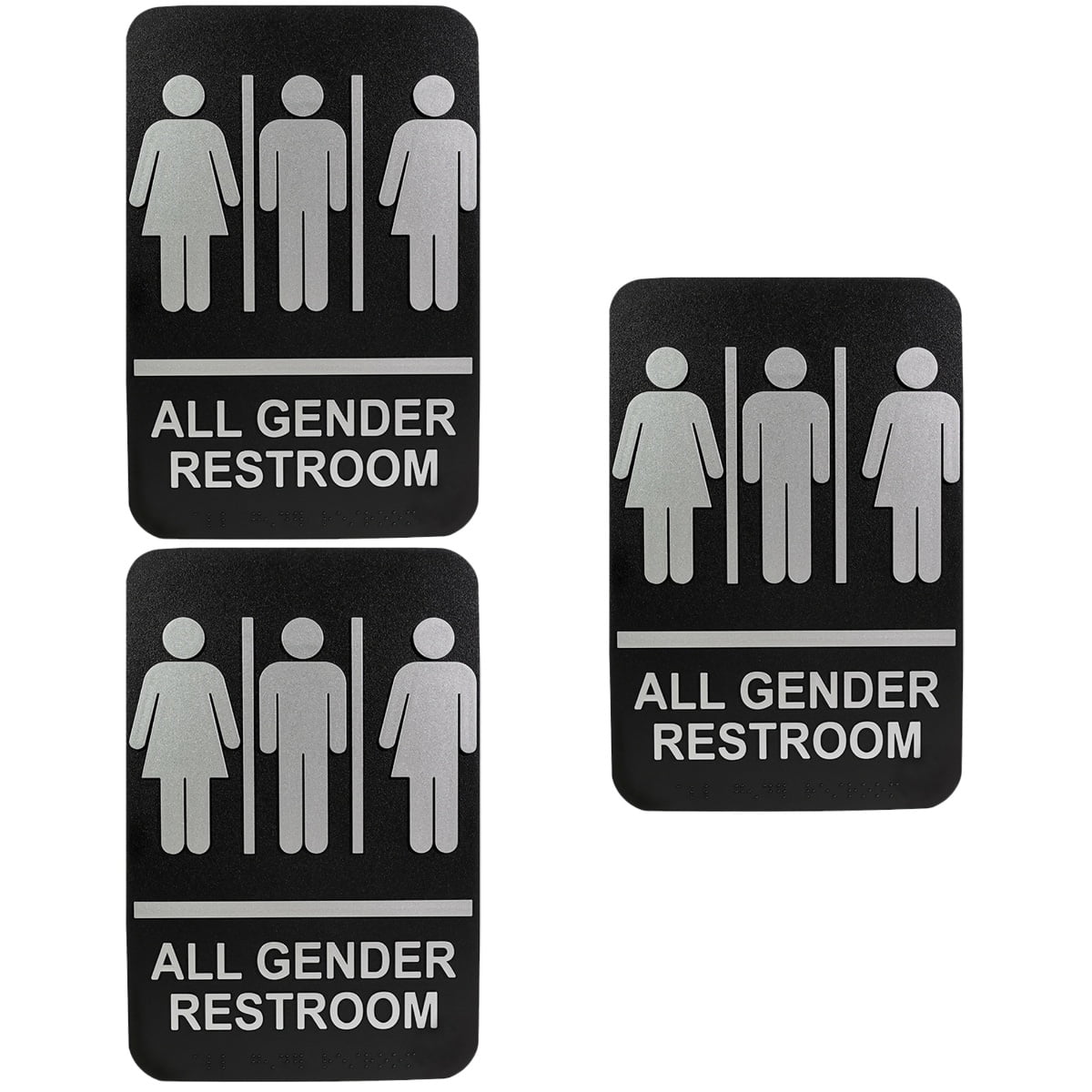 Toilet Sign Indicator Signage Emblems Gender Neutral Bathroom Signs ...