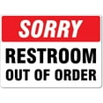 thumbnail image 1 of Toilet Sign – Sorry Restroom Out Of Order Directional Signs Toilet Signs Metal Tin Sign 8x12 Inches Caution Danger Safety Security Warning Notice Signs, 1 of 5