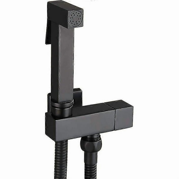 Toilet Spray Kit, Black Brass Hand Held Bidet Sprayer Bidet Sprayer Wall Mounted Toilet Spray Complete Kit, Personal Hygiene, G1/2