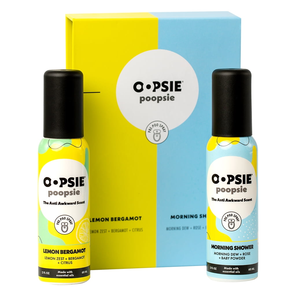 Lemon Bergamot and Morning Shower Essential Oil Toilet Spray Set