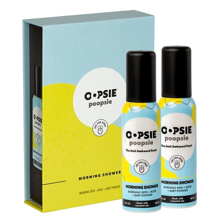 Toilet Spray Morning Shower Giftable 2 Pack Single Scent 2oz