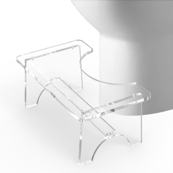 Toilet Stool for Adult,7 Inches Squat Potty Stool Poop Stool for Bathroom Toilet Feet Step Foot Stool Portable for Men Women Clear Toilet Stools Squat Adult Acrylic Step Stool for Toilet