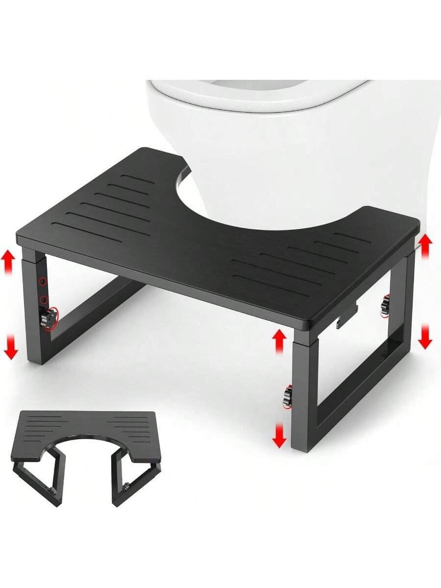 Toilet Stool Foldable, In, 8 In Or 9 In Adjustable Heights Squat Stool ...