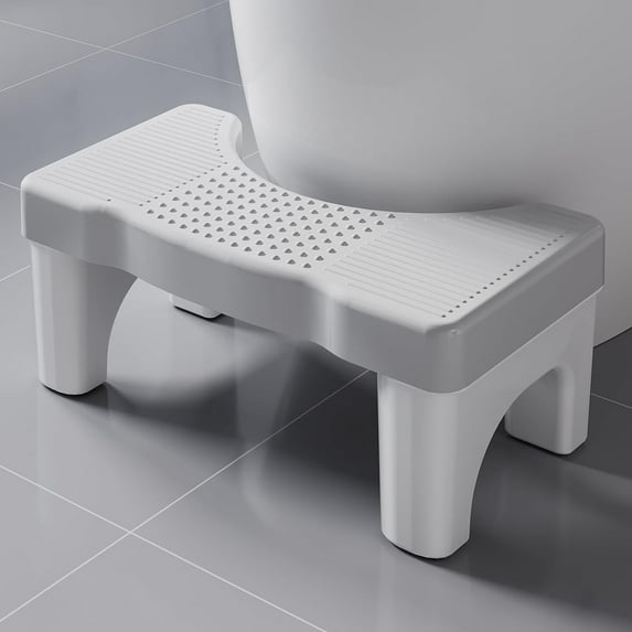 Toilet Stool Poop Stool for Squatting Posture, Portable Plastic Potty Stool for Adults, Toilet Poop Stool Squat Adult, Non-Slip Poop Stool for Bathroom Adults, Pooping Stool for Kids, US Patented