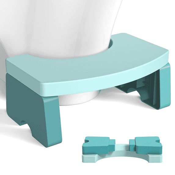 CshidWorld Toilet Stool, Poop Stool for Adults, 7 Inch Portable Toilet Potty Stool, Collapsible Step Stool for Bathroom Potty Support(Green)