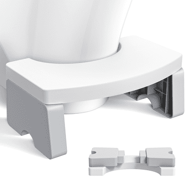 Toilet Stool, Poop Stool for Adults, 7 Inch Portable Toilet Potty Stool, Collapsible Step Stool for Bathroom Potty Support（White）