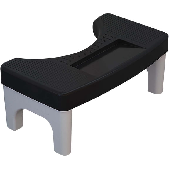 Toilet Stool Portable Poop Step Foot Stool with Mobile Phone Slot Footstool Potty Small Stools for Seniors Adults Stackable Foot Stools Small Fits All Toilets Detachable Bathroom Accessories Black