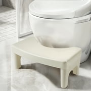 Toilet Stool Squat Adult,BUSATIA 6.7" Step Stool,Poop Stool Adult, Squatting Toilet Stool for Pooping,Pooping Stool for Bathroom,Toilet Step Stool Foot Stool,Non-Slip Potty Stool,Off White