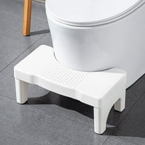 Toilet Stool Squat Adult, BUSATIA 7" Poop Stool Adult, Non-Slip Potty Stool, Squatting Toilet Stool for Pooping, Pooping Stool for Bathroom, Toilet Step Stool Foot Rest Stool,White