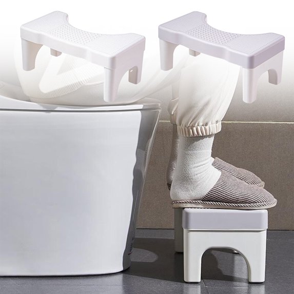 Toilet Stool Squatting Poop Stool Bathroom Potty Step Stool Detachable Stackable Design for Improved Posture and Comfort Universal Fit for All Toilets and Bathrooms Topliu