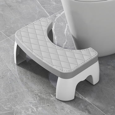 Bamboo Toilet Stool For Better Bathroom Experience - Squatting Position Helper With Anti-Slip Base