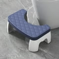 thumbnail image 1 of Toilet Stool Squatting Poop Stool Bathroom Step Assistance Foldable Stackable Detachable for All Toilets Non-Slip Design Size 42x25x17cm, 1 of 7