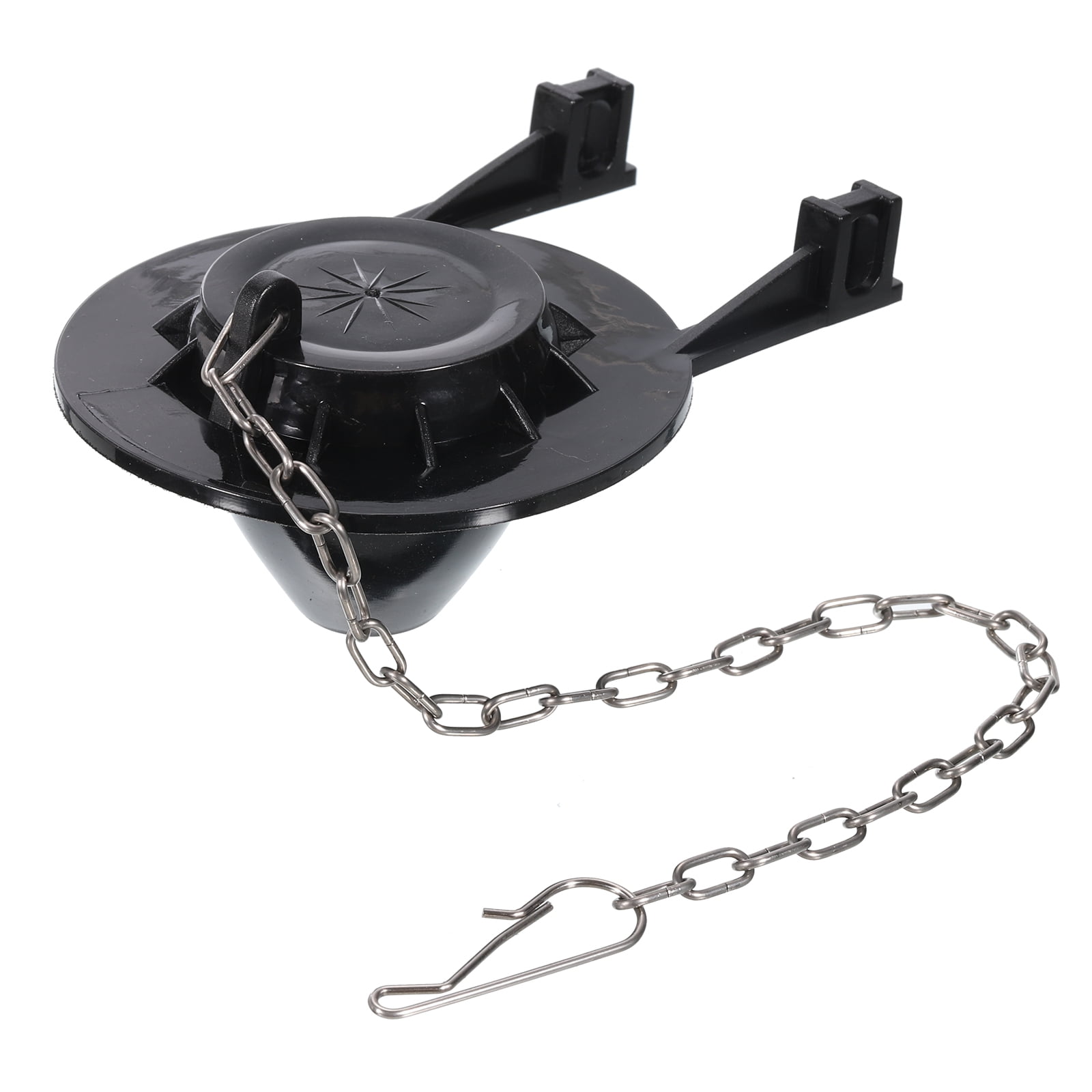 Toilet Stopper Flapper, 1pcs Fit 2" Flush Valve Toilet Leaking Flapper (Black, 4.21"x2.95