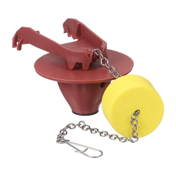 Toilet Stopper Flapper, Toilet Flapper Replacement PVC Seal Flappers with Chain & Float, Universal Fit for Most 2 Inch Toilet Tank Flush Valves, Dark Red