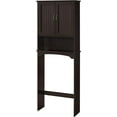 thumbnail image 1 of Over The Toilet Storage with 2 Doors & Adjustable Shelf, Free Standing Toilet Rack Wooden Space-saving Collect Cabinet, Bathroom Furniture, 9Dx24.5Wx66H Inches, Espresso, 1 of 18