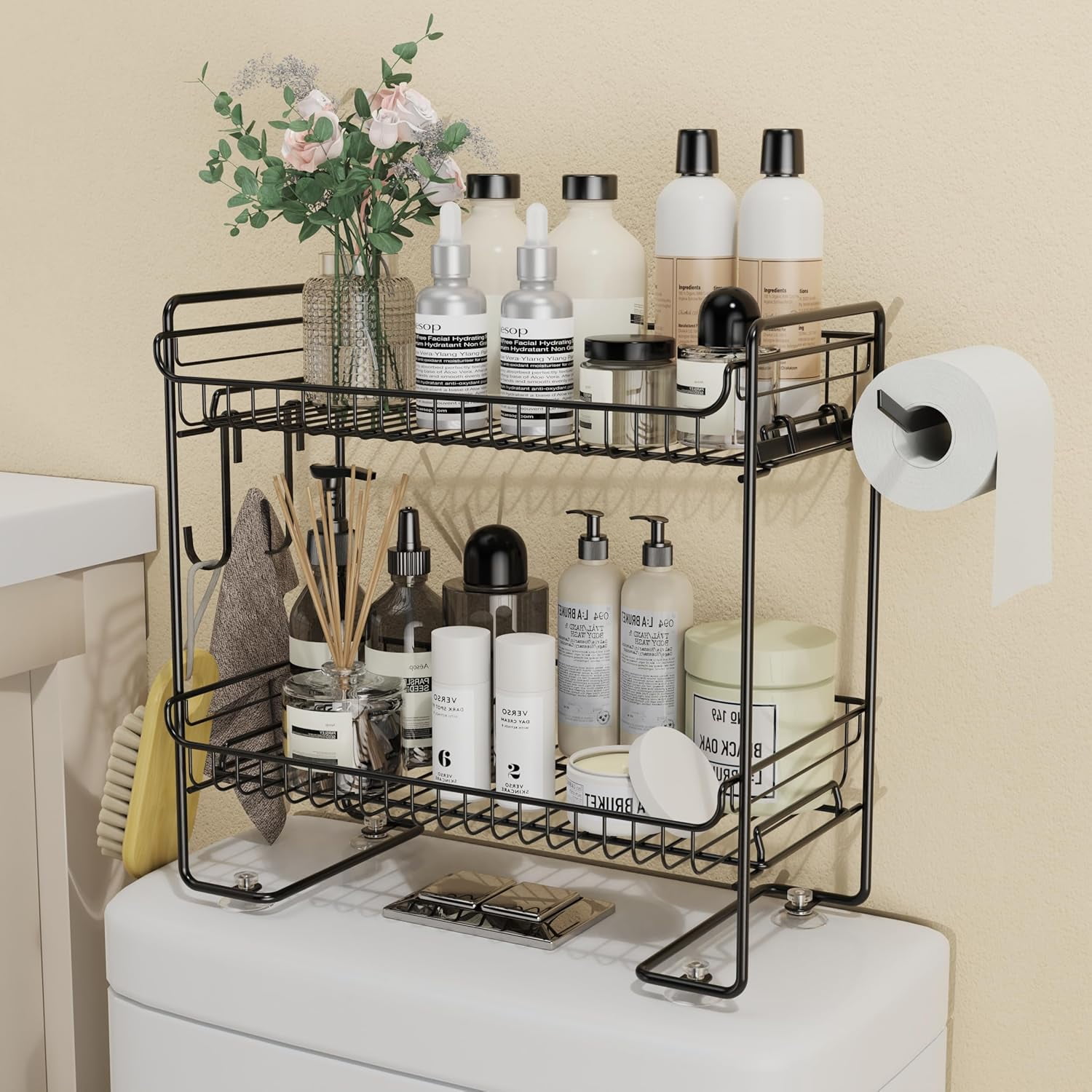 Over The Toilet Storage, 2-Tier Bathroom Organizer Shelves ...