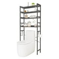 thumbnail image 1 of Over The Toilet Storage, 4-Tier Bathroom Organizer Over Toilet with Sturdy Bamboo Shelves, Multifunctional Toilet Shelf, Easy to Assemble and Saver Space, Gray, 1 of 9