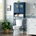 thumbnail image 1 of Over The Toilet Storage, Bathroom Over The Toilet Organizer, Above Toilet Storage with Double Doors and Soft Hinges Over Toilet Storage Shelf Over The Toilet Storage Cabinet (Forest Green), 1 of 9