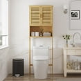 thumbnail image 1 of Over The Toilet Storage Cabinet,Bamboo Bathroom Cabinet with Adjustable Shelf and 2 Doors,Freestanding Above Toilet Shelf for Bathroom,Space-Saving Toilet Rack, 1 of 8