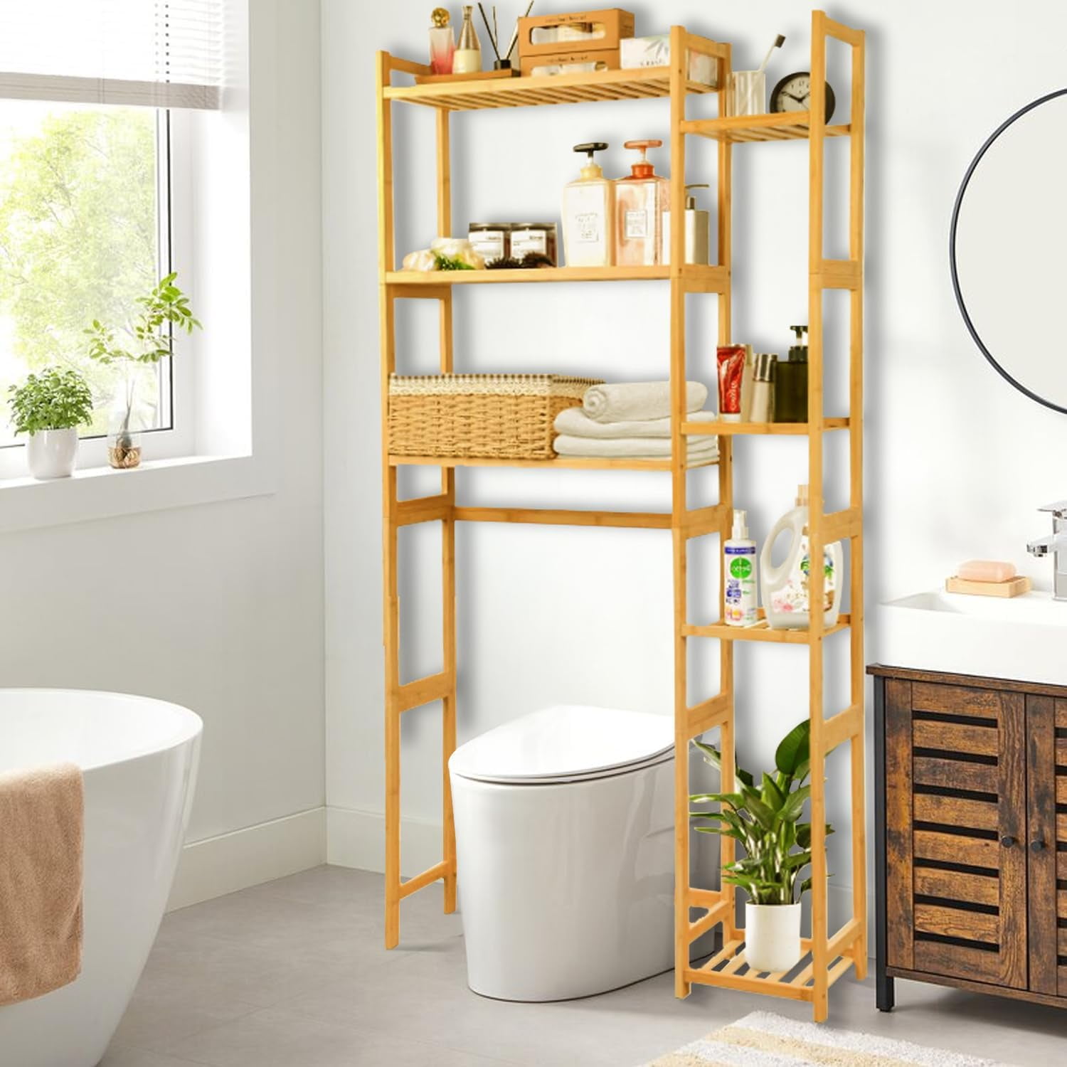 Bamboo Over Toilet Storage
