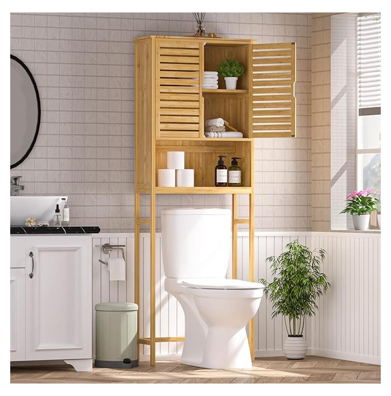 Bamboo Over Toilet Storage