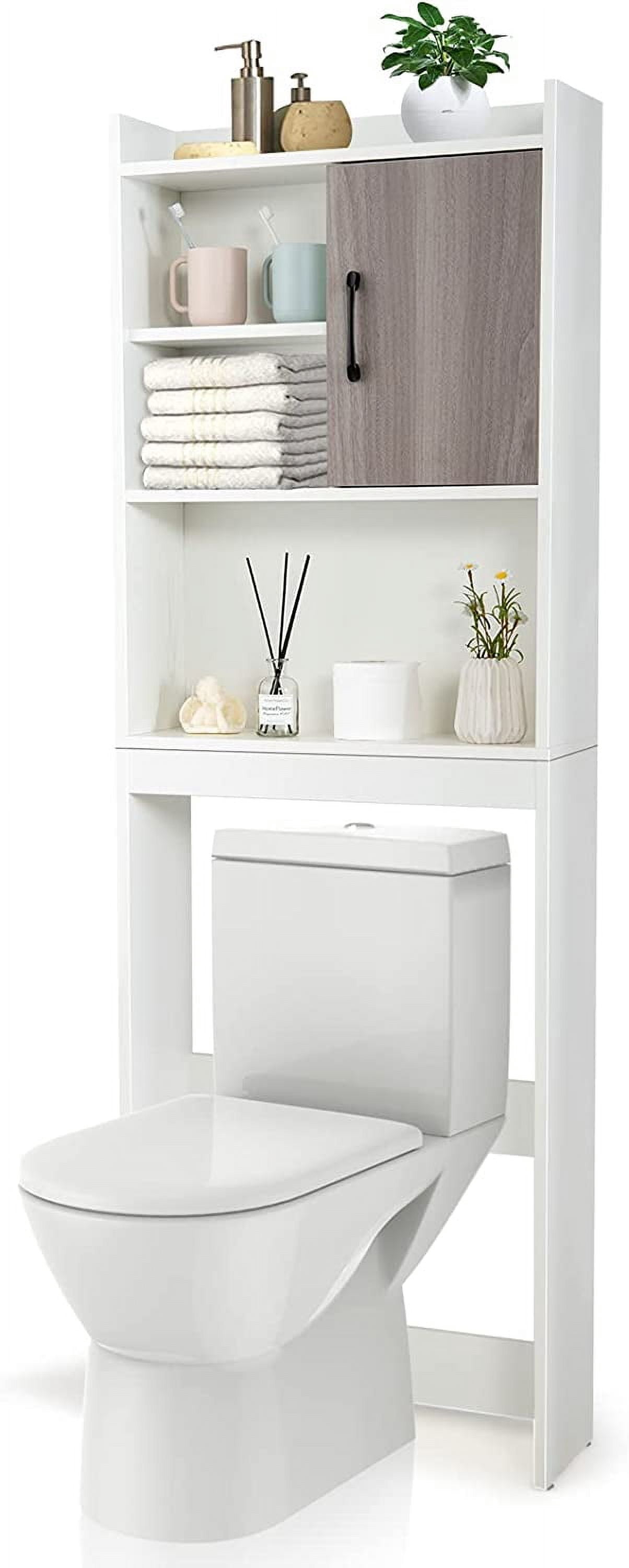 Over The Toilet Storage Cabinet, Freestanding Tall Bathroom Organizer w ...
