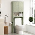 thumbnail image 1 of Over The Toilet Storage Cabinet with Trim, Modern Bathroom Organizer Over Toilet with Adjustable Shelves and Toilet Paper Holder for Bathroom, 1 of 13