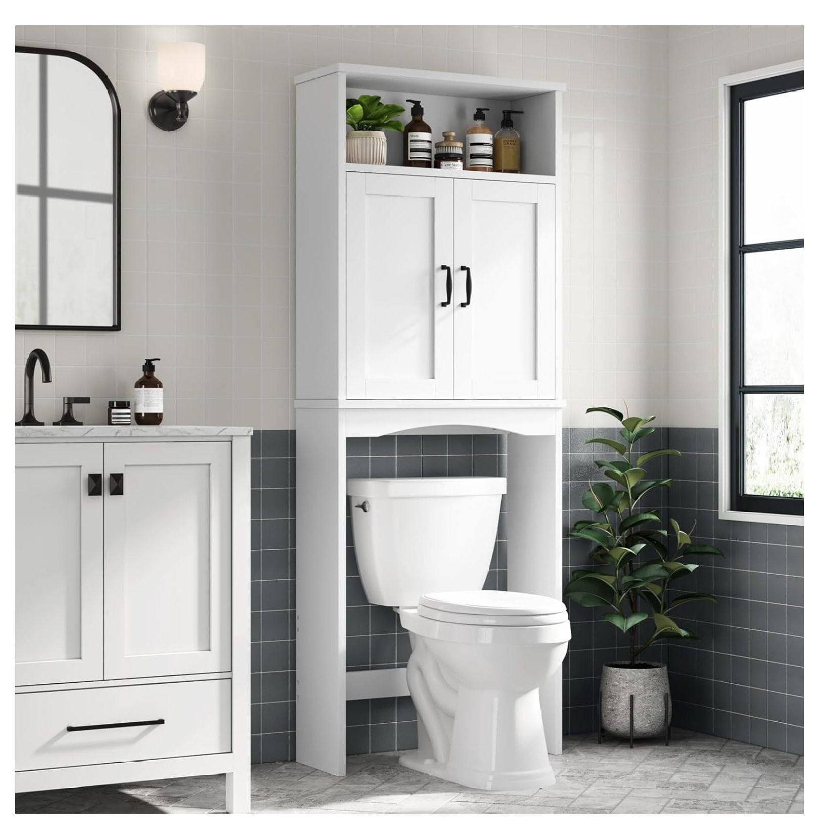 Over The Toilet Storage Cabinet, Over Toilet Storage Bathroom Organizer ...