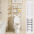 thumbnail image 1 of Toilet Storage Rack, 3-Layer Drill-Free Bathroom Organizer, Space-Saving Above Toilet Shelf, Multi-Use Holder for Toiletries, Cosmetics, Daily Essentials & Bathroom Storage, 18.5*9.84*61in, White, 1 of 8