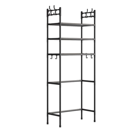 Over The Toilet Storage Rack 3 Tier Bathroom Organizer Shelf Space Saving St for Toiletries Towels Daily Necessities Freesting Tall Narrow Storage Unit for Bathroom Kitchen Laundry Room Black