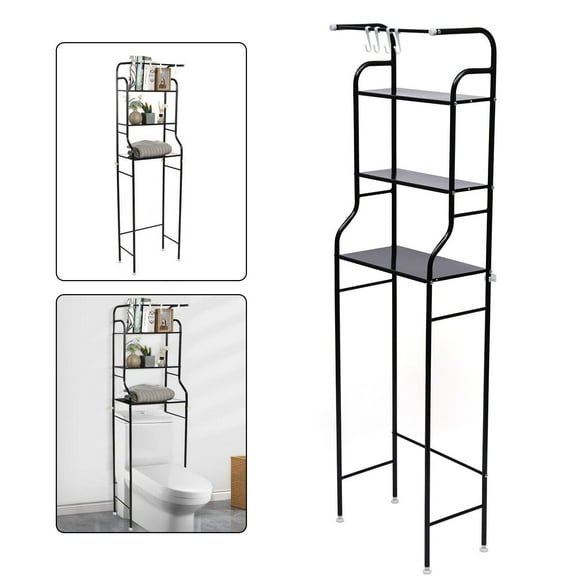 Over The Toilet Storage Rack 4-Tier Metal Bathroom Shelf Space Saver Organizer